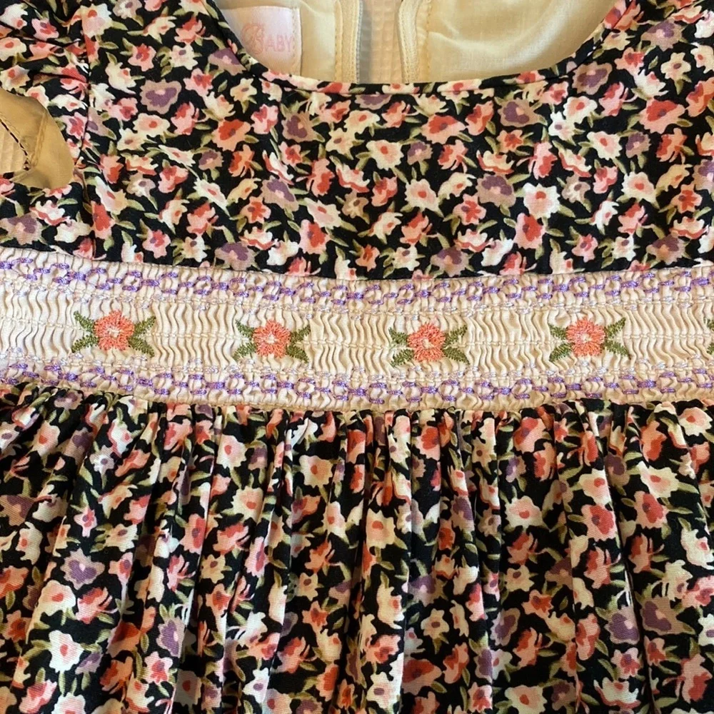 Bonnie Baby Floral Dress Size 3 - 6 months - Picture 4 of 12